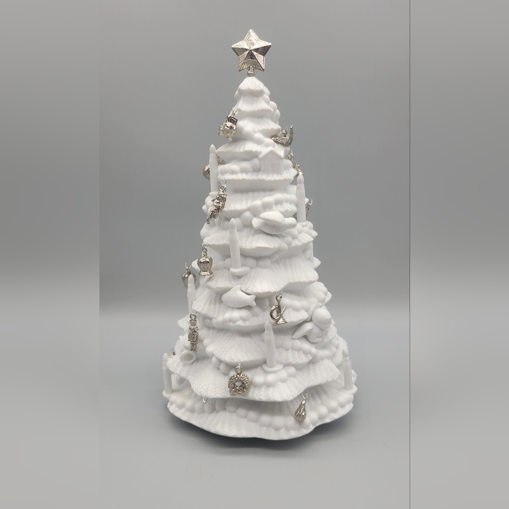 Vintage winter silhouette Advent tree Advent Calander with 20 metal ornaments